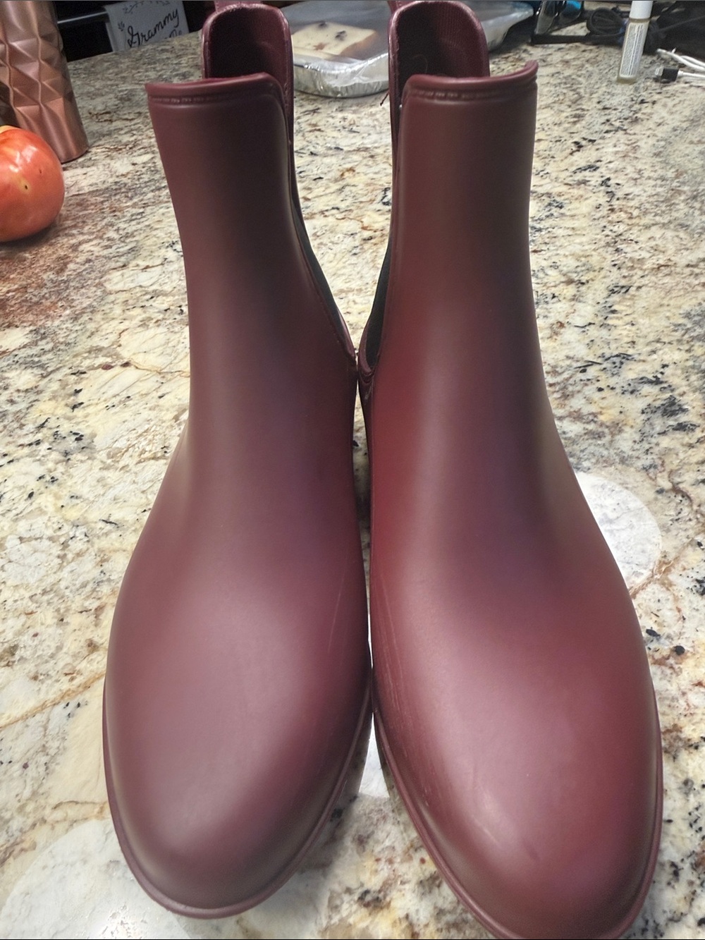 Capelli of New York Burgundy Chelsea Rain Booties